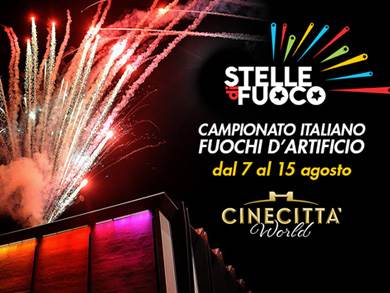 Stelle di fuoco a Cinecittà World: dal 7 al 15 Agosto torna per la quarta edizione il campionato italiano di fuochi d’artificio